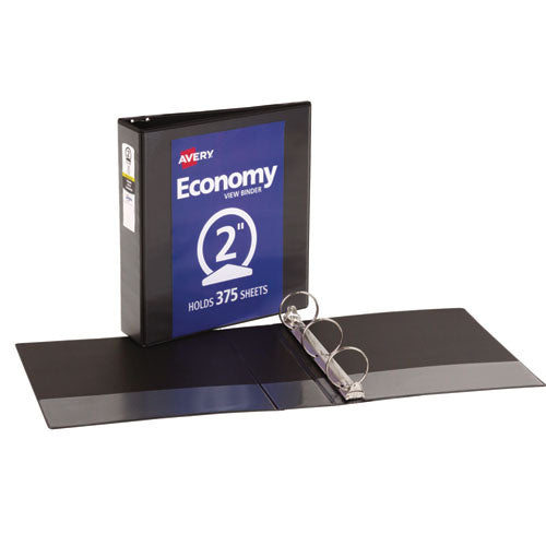Image of Avery® Economy View Binder With Round Rings , 3 Rings, 2" Capacity, 11 X 8.5, Black, (5730)