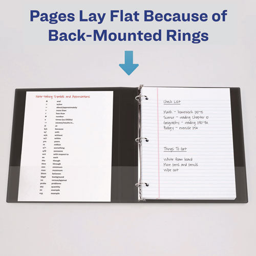 Image of Avery® Durable View Binder With Durahinge And Ezd Rings, 3 Rings, 5" Capacity, 11 X 8.5, Black, (9900)