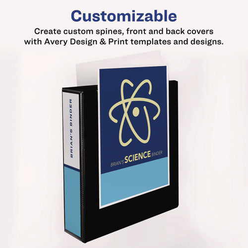Image of Avery® Durable View Binder With Durahinge And Slant Rings, 3 Rings, 2" Capacity, 11 X 8.5, Blue