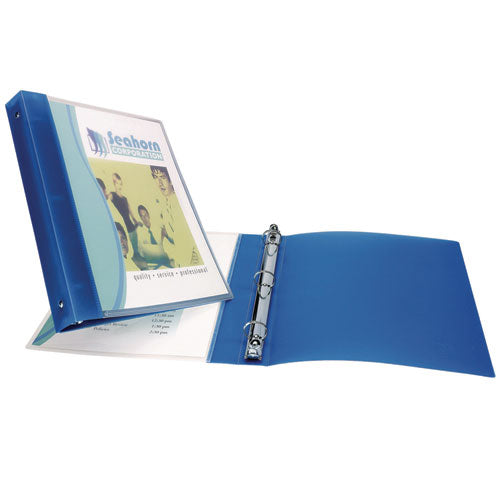 Image of Avery® Flexible View Binder With Round Rings, 3 Rings, 0.5" Capacity, 11 X 8.5, Blue