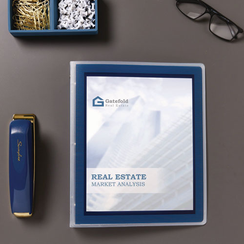 Image of Avery® Flexi-View Binder With Round Rings, 3 Rings, 0.5" Capacity, 11 X 8.5, Navy Blue