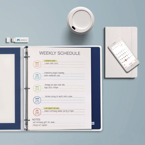 Image of Avery® Flexi-View Binder With Round Rings, 3 Rings, 0.5" Capacity, 11 X 8.5, Navy Blue