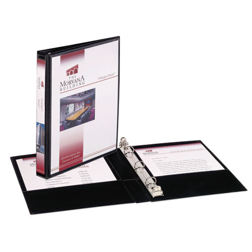 Image of Avery® Mini Size Durable View Binder With Round Rings, 3 Rings, 0.5" Capacity, 8.5 X 5.5, Black