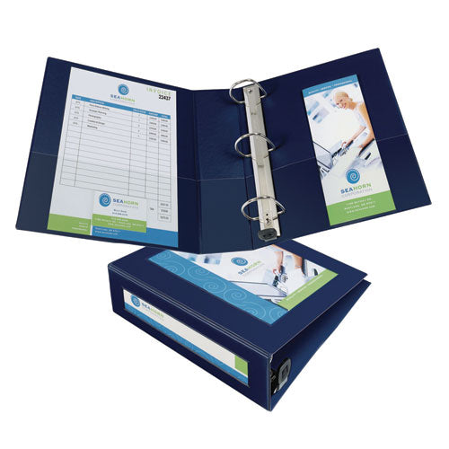 Image of Avery® Framed View Heavy-Duty Binders, 3 Rings, 3" Capacity, 11 X 8.5, Navy Blue