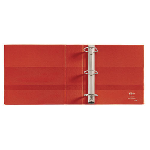 Image of Avery® Heavy-Duty View Binder With Durahinge And Locking One Touch Ezd Rings, 3 Rings, 3" Capacity, 11 X 8.5, Red