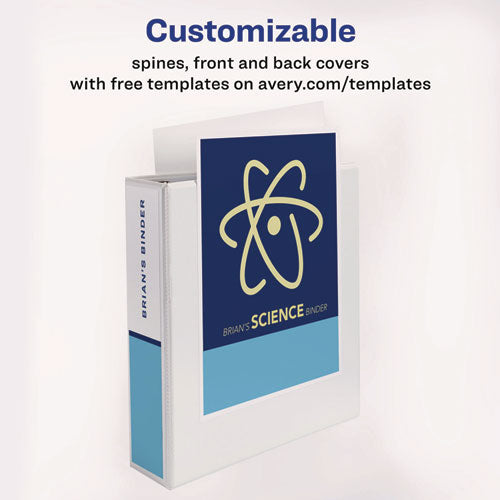 Image of Avery® Heavy-Duty View Binder With Durahinge And One Touch Ezd Rings, 3 Rings, 2" Capacity, 11 X 8.5, White