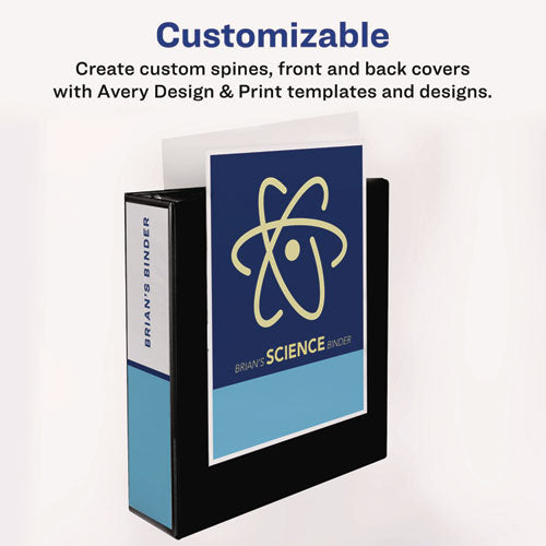 Image of Avery® Heavy-Duty View Binder With Durahinge And Locking One Touch Ezd Rings, 3 Rings, 4" Capacity, 11 X 8.5, Red