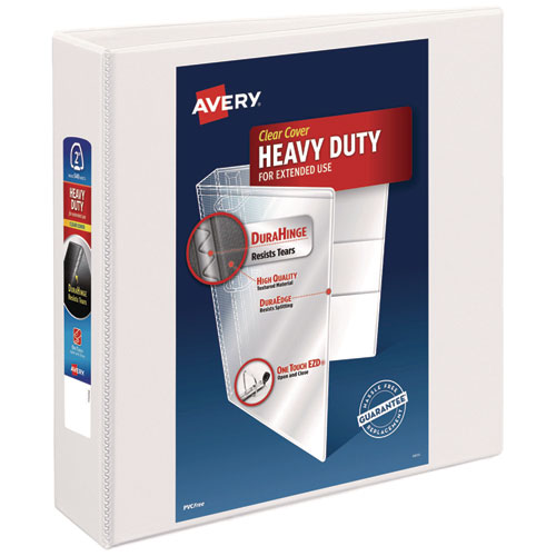 Image of Avery® Heavy-Duty View Binder With Durahinge And One Touch Ezd Rings, 3 Rings, 2" Capacity, 11 X 8.5, White