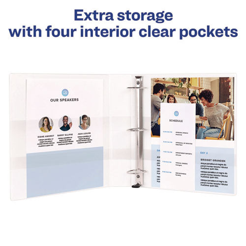 Image of Avery® Heavy-Duty View Binder With Durahinge And One Touch Ezd Rings, 3 Rings, 1.5" Capacity, 11 X 8.5, White