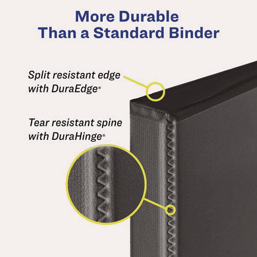 Image of Avery® Heavy-Duty View Binder With Durahinge And Locking One Touch Ezd Rings, 3 Rings, 3" Capacity, 11 X 8.5, Red