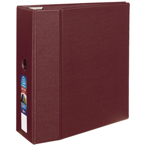 Image of Avery® Heavy-Duty Non-View Binder With Durahinge, Three Locking One Touch Ezd Rings And Thumb Notch, 5" Capacity, 11 X 8.5, Maroon