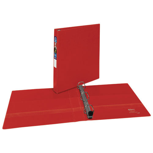 Image of Avery® Heavy-Duty Non-View Binder With Durahinge And One Touch Ezd Rings, 3 Rings, 1" Capacity, 11 X 8.5, Red