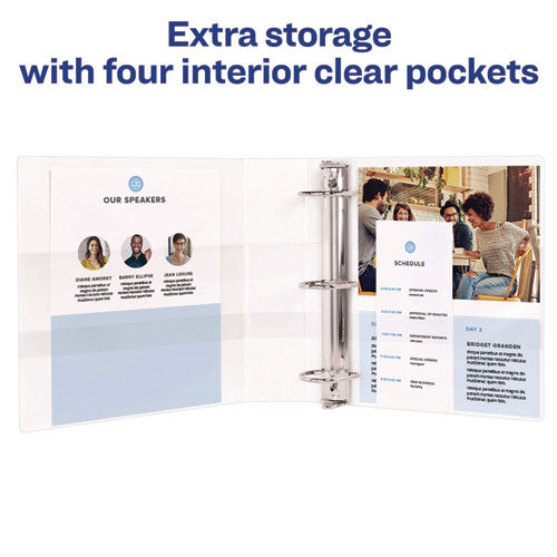 Image of Avery® Heavy-Duty View Binder With Durahinge And One Touch Ezd Rings, 3 Rings, 1" Capacity, 11 X 8.5, Chartreuse