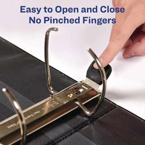 Image of Avery® Heavy-Duty Non-View Binder With Durahinge, Locking One Touch Ezd Rings And Thumb Notch, 3 Rings, 5" Capacity, 11 X 8.5, Black