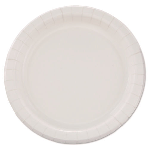 Image of SOLO® Bare Eco-Forward Clay-Coated Paper Dinnerware, ProPlanet Seal, Plate, 8.5" dia, White, 125/Pack, 4 Packs/Carton