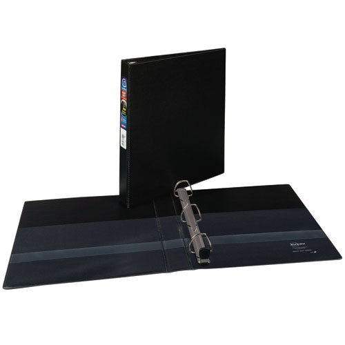 Image of Avery® Heavy-Duty Non-View Binder With Durahinge And One Touch Ezd Rings, 3 Rings, 1" Capacity, 11 X 8.5, Black