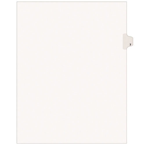 Image of Avery® Preprinted Legal Exhibit Side Tab Index Dividers, Avery Style, 10-Tab, 7, 11 X 8.5, White, 25/pack