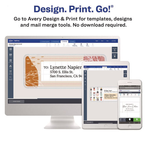 Image of Avery® Dot Matrix Printer Mailing Labels, Pin-Fed Printers, 0.94 X 4, White, 5,000/box