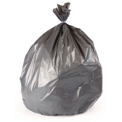 Image of Heritage Linear Low-Density Can Liners, 55 gal, 1.7 mil, 39" x 56", Silver, Flat Pack, 50/Carton