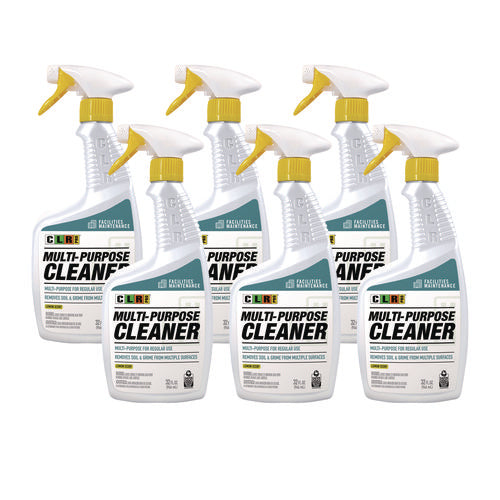 Image of CLR PRO® Multi-Purpose Cleaner, Lemon Scent, 32 Oz Bottle, 6/carton