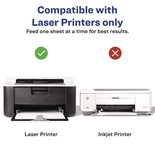 Image of Avery® Printable Postcards, Laser, 80 lb, 4 x 6, Matte White, 80 Cards, 2 Cards/Sheet, 40 Sheets/Box