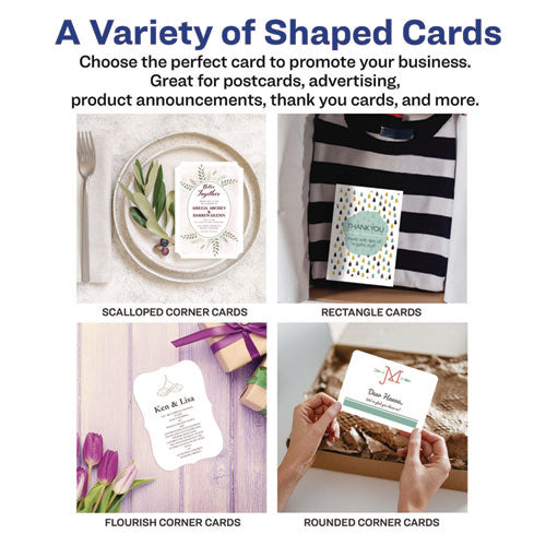 Image of Avery® Printable Postcards, Laser, 80 lb, 4 x 6, Matte White, 80 Cards, 2 Cards/Sheet, 40 Sheets/Box
