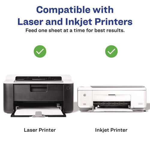 Image of Avery® Printable Postcards, Inkjet/Laser, 80 lb, 4.25 x 5.5, Matte Ivory, 100 Cards, 4 Cards/Sheet, 25 Sheets/Box