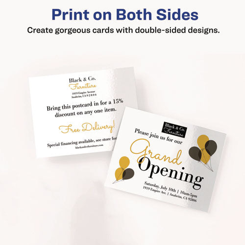 Image of Avery® Photo-Quality Printable Postcards, Inkjet, 74 Lb, 4.25 X 5.5, Glossy White, 100 Cards, 4 Cards/sheet, 25 Sheets/pack