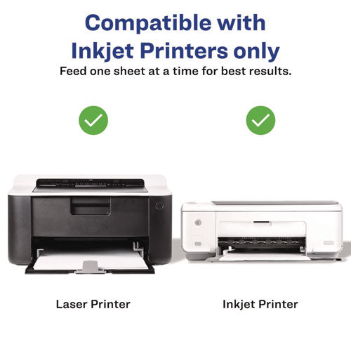Image of Avery® Photo-Quality Printable Postcards, Inkjet, 74 Lb, 4.25 X 5.5, Glossy White, 100 Cards, 4 Cards/sheet, 25 Sheets/pack
