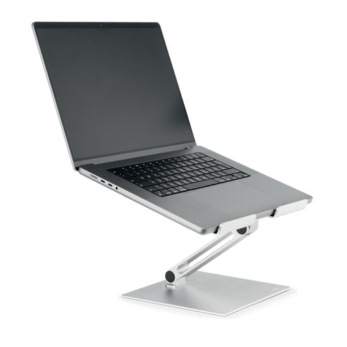 Image of Durable® Folding Adjustable Laptop Mount, Silver, Supports 11 lbs