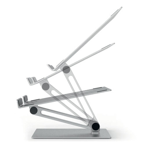 Image of Durable® Folding Adjustable Laptop Mount, Silver, Supports 11 lbs