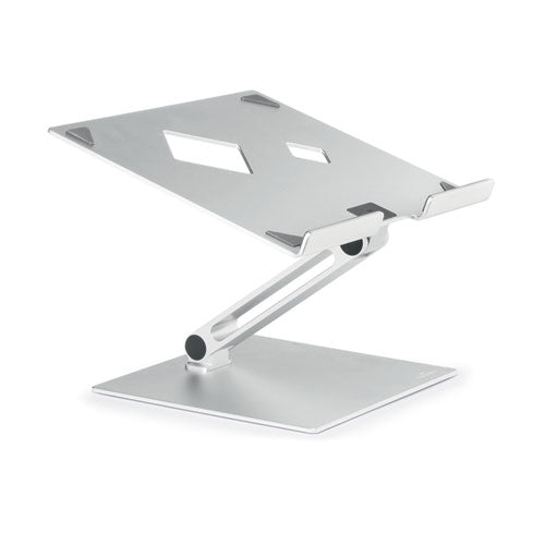 Image of Durable® Folding Adjustable Laptop Mount, Silver, Supports 11 lbs