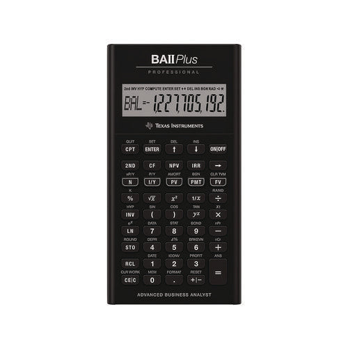 Image of Texas Instruments Baiiplus Pro Financial Calculator, 10-Digit Lcd