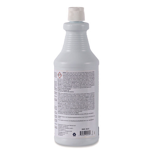 Image of Boardwalk® Industrial Strength RTU Porcelain Bowl and Tile Cleaner, Floral Scent, 32 oz Bottle