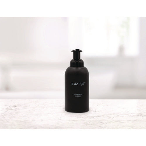 Image of SOAP2O Eco Glass Bottle Soap Dispenser, 350 mL, Black, 30/Carton