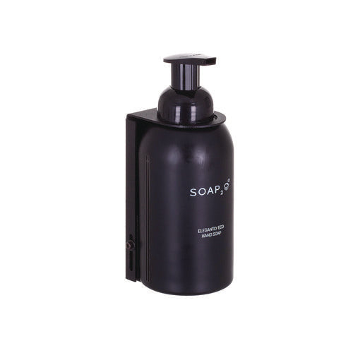 Image of SOAP2O Eco Glass Bottle Soap Dispenser, 350 mL, Black, 30/Carton