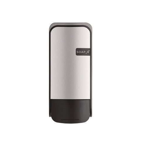 Image of SOAP2O Wall Mounted Dispenser, 1,000 mL, 5 x 5 x 11, Black/Faux Stainless Steel, 12/Carton
