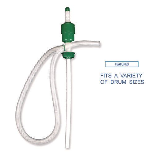 Image of Boardwalk® Drum Pump, 5 gpm, Plastic, 46" Tall, Clear