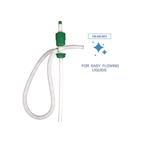Image of Boardwalk® Drum Pump, 5 gpm, Plastic, 46" Tall, Clear