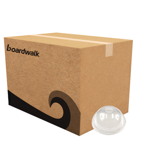 Image of Boardwalk® PET Cold Cup Dome Lids, Fits 9 oz to 10 oz Cold Cups, Plastic, Clear, 1,000/Carton