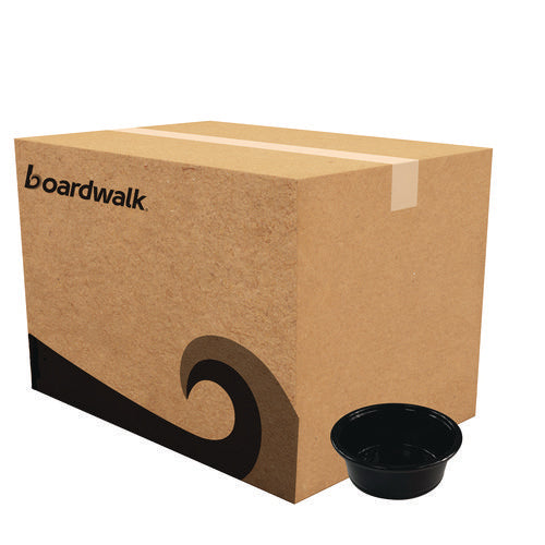 Image of Boardwalk® Souffle/Portion Cups, 1.5 oz, Plastic, Black, 2,500/Carton