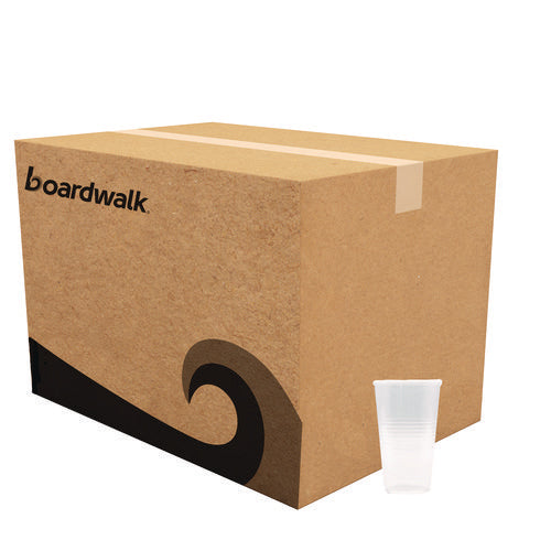 Image of Boardwalk® Translucent Plastic Cold Cups, 20 oz, Clear, 1,000/Carton