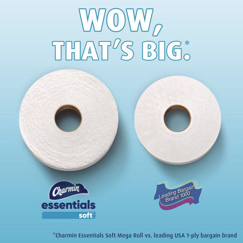 Image of Charmin® Essentials Soft Bathroom Tissue, Septic Safe, 2-Ply, White, 330 Sheets/Roll, 12 Rolls/Pack, 4 Packs/Carton