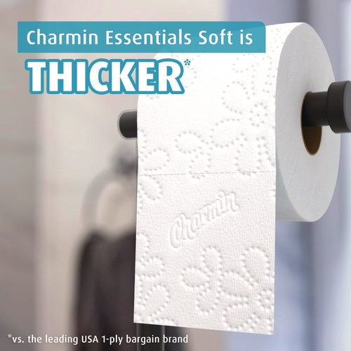 Image of Charmin® Essentials Soft Bathroom Tissue, Septic Safe, 2-Ply, White, 330 Sheets/Roll, 12 Rolls/Pack, 4 Packs/Carton