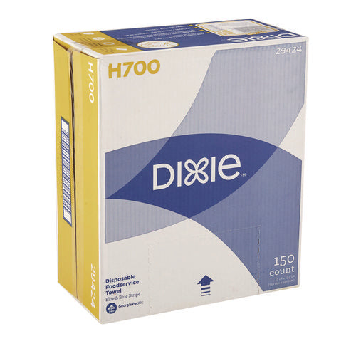 Image of Georgia Pacific® Professional Dixie H700 Disposable Foodservice Towels, 13 x 23.5, Unscented, Blue, 150/Carton