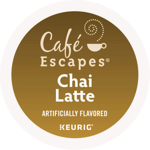 Image of Cafe Escapes® Chai Latte K-Cups, 24/Box