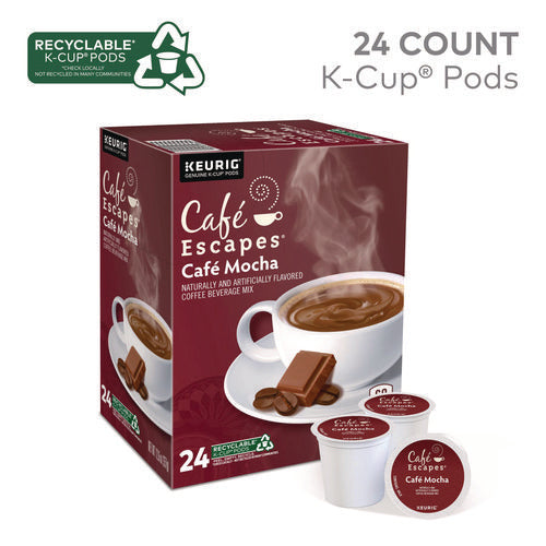 Image of Cafe Escapes® Cafe Escapes Mocha K-Cups, 24/box