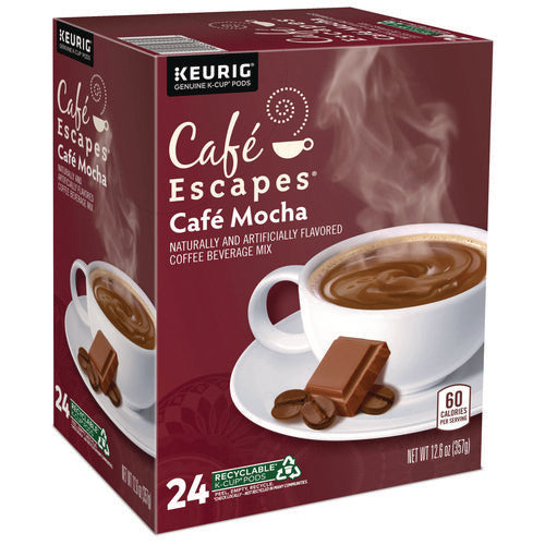 Image of Cafe Escapes® Mocha K-Cups, 24/box, 96/carton