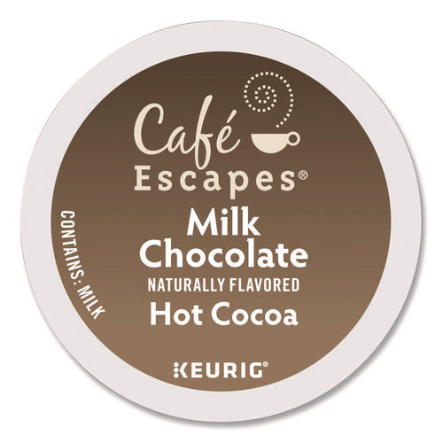 Image of Cafe Escapes® Cafe Escapes Milk Chocolate Hot Cocoa K-Cups, 24/box