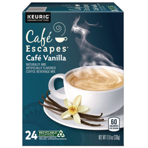 Image of Cafe Escapes® Cafe Vanilla K-Cups, 24/box
